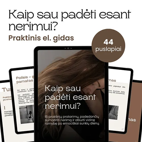 Produktas El. gidas „Kaip sau padėti esant nerimui?“ Paveikslėlis
