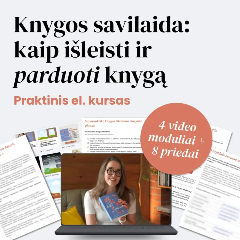 Produktas El. kursas „Knygos savilaida: kaip išleisti ir parduoti knygą“ Paveikslėlis